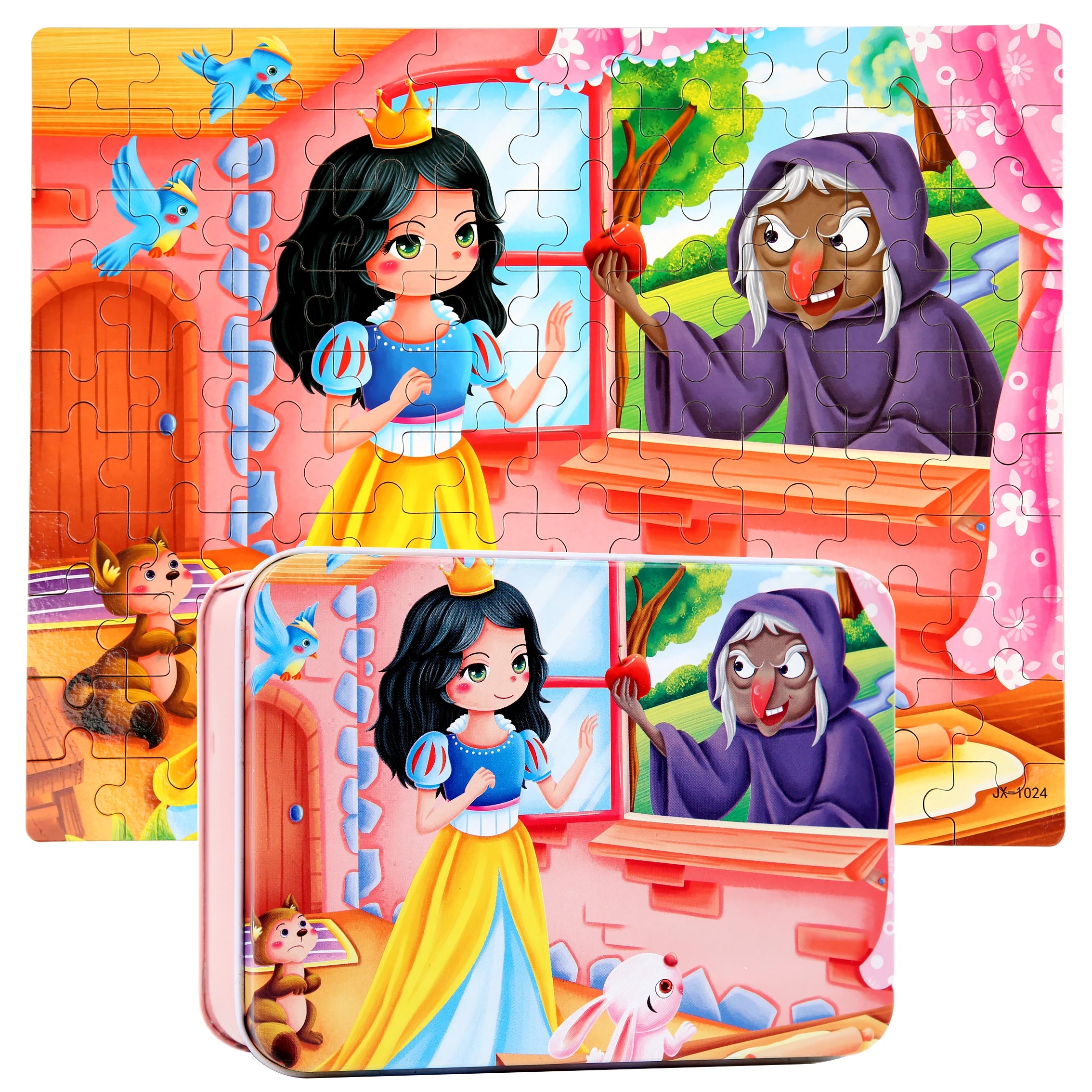 100 Pieces Wooden Toys Puzzle Toy Cartoon Animal Wood Jigsaw Puzzles Child Early Educational Learning Toys for Children
