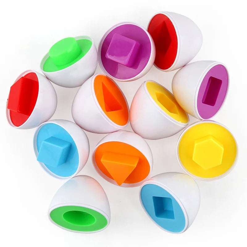 Montessori Eggs Toys For Kids Smart Egg Sorter Puzzle Shape Matching Games Baby Educational Learning Toys For Child Easter Gift