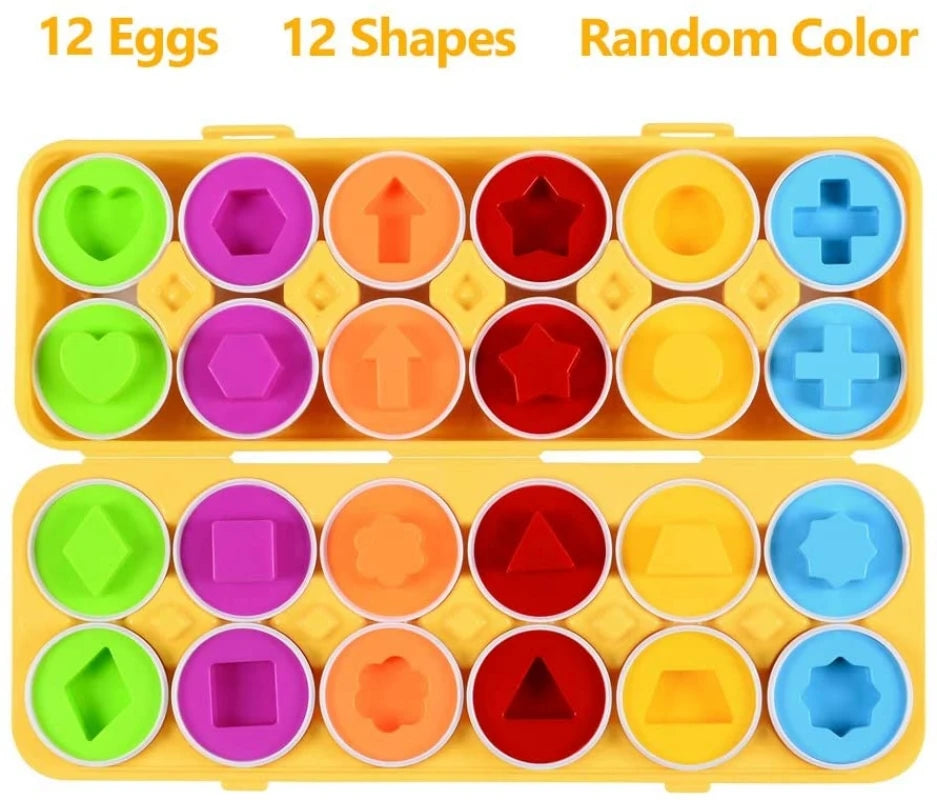 Montessori Eggs Toys For Kids Smart Egg Sorter Puzzle Shape Matching Games Baby Educational Learning Toys For Child Easter Gift