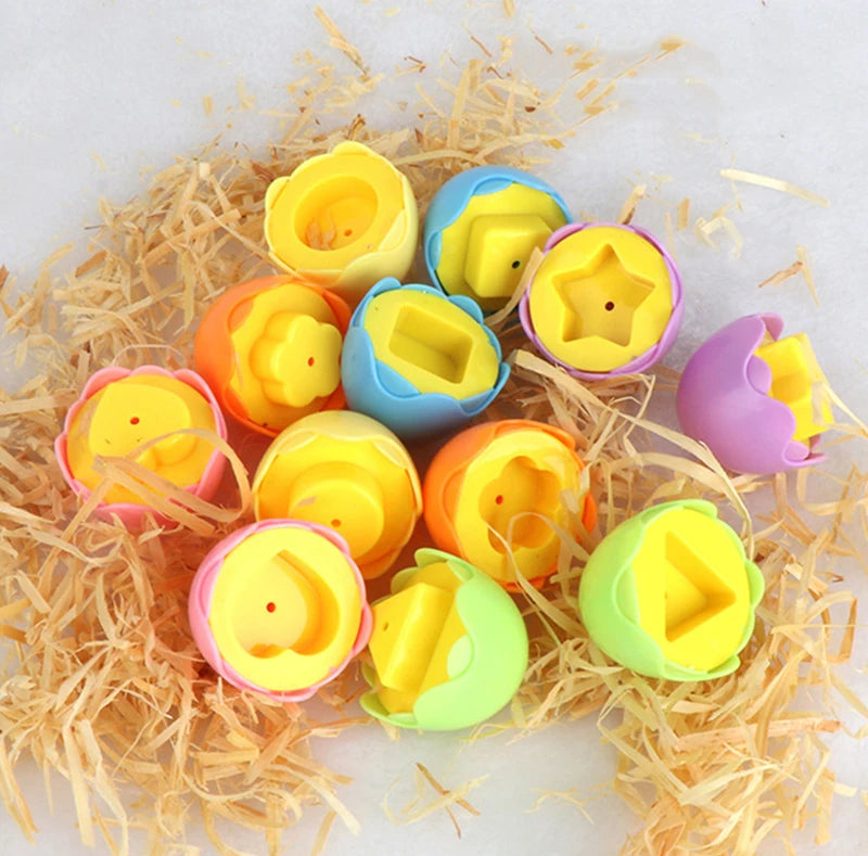 Montessori Eggs Toys For Kids Smart Egg Sorter Puzzle Shape Matching Games Baby Educational Learning Toys For Child Easter Gift