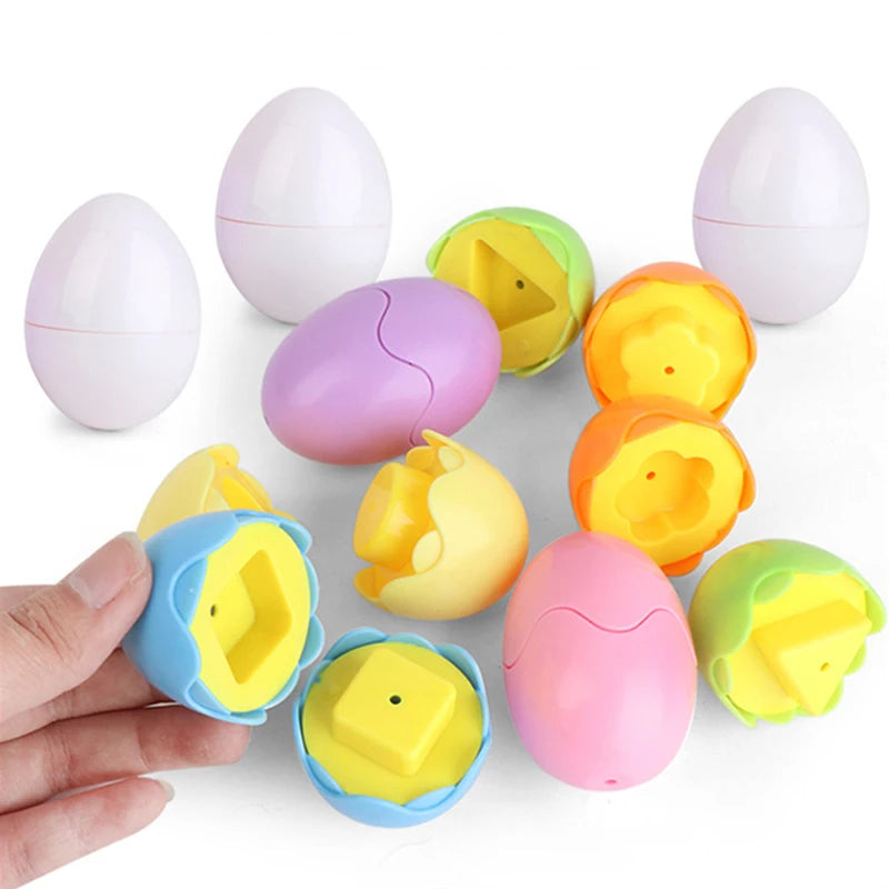 Montessori Eggs Toys For Kids Smart Egg Sorter Puzzle Shape Matching Games Baby Educational Learning Toys For Child Easter Gift