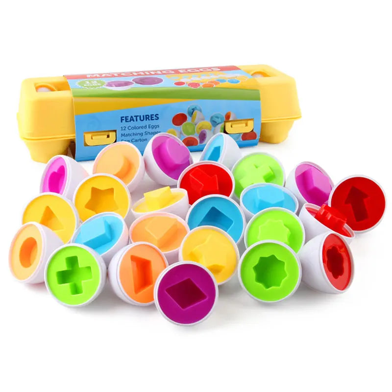 Montessori Eggs Toys For Kids Smart Egg Sorter Puzzle Shape Matching Games Baby Educational Learning Toys For Child Easter Gift