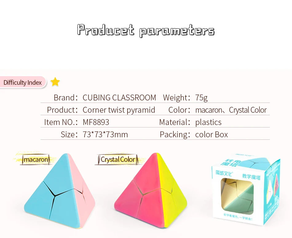 MoYu Cubing Classroom Corner Twist Bead Boomerang Windmill Maple leaf Triangle Pyramid Puzzle Macaroon JinZiTa Magic Cubes Kids