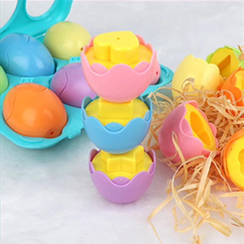 Montessori Eggs Toys For Kids Smart Egg Sorter Puzzle Shape Matching Games Baby Educational Learning Toys For Child Easter Gift
