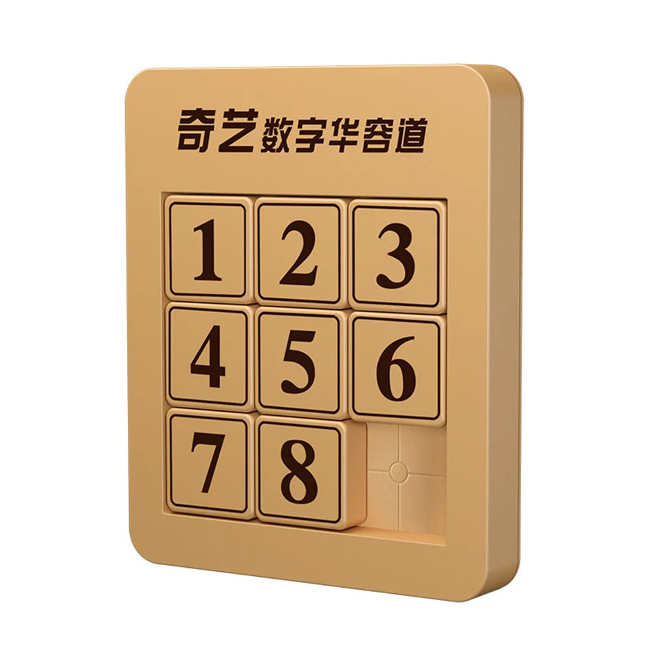Qiyi Klotski 3x3x3 4x4 5x5x5 Number Sliding Game Magic Cube Magnetic Puzzle Toys For Family Playing Wooden Color Number Sliding