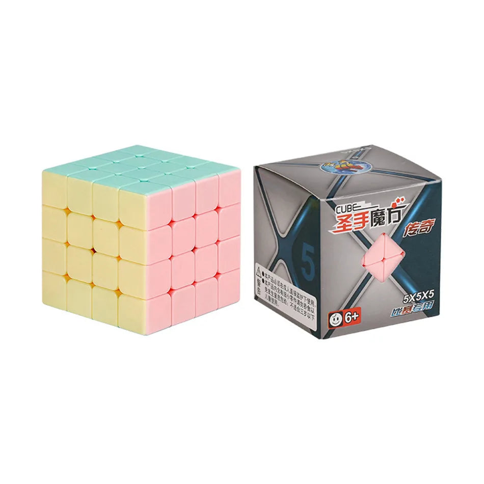 New Color Magic Cube Shengshou legend Macaron Stickerless Magic Cube 5x5x5/4x4x4/3x3x3/2x2x2 Cubing Classroom Macaron Speed Cube