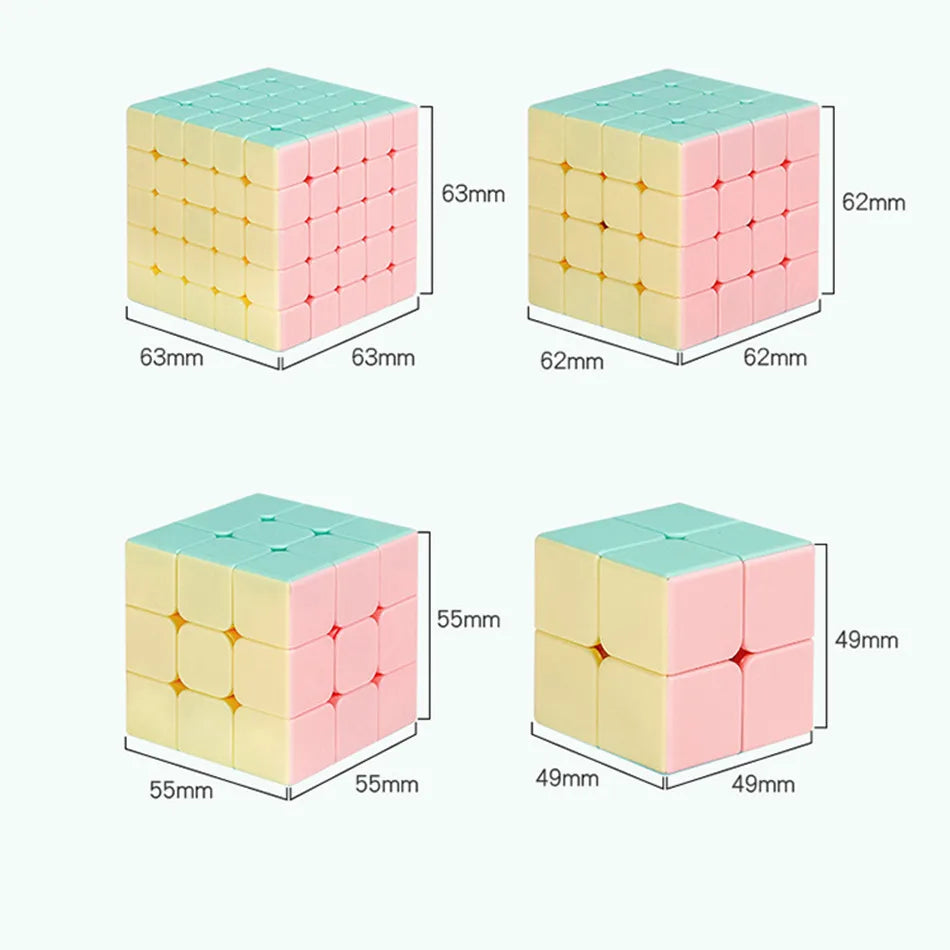 New Color Magic Cube Shengshou legend Macaron Stickerless Magic Cube 5x5x5/4x4x4/3x3x3/2x2x2 Cubing Classroom Macaron Speed Cube
