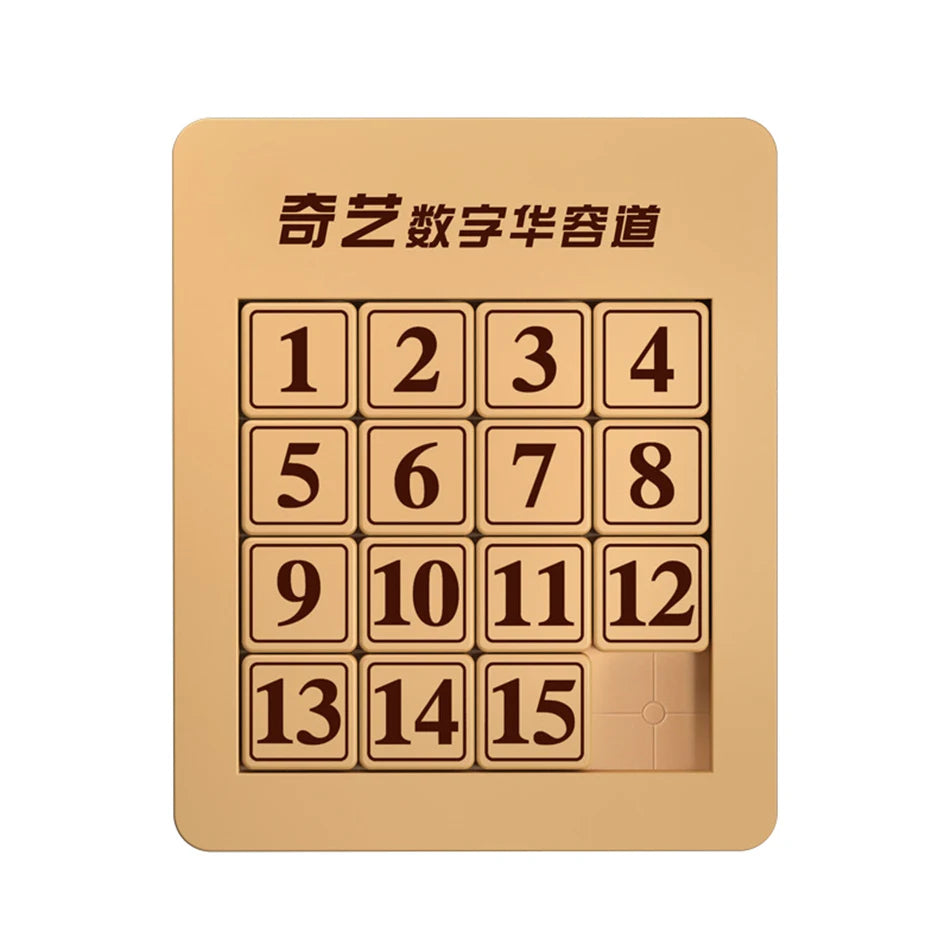 Qiyi Klotski 3x3x3 4x4 5x5x5 Number Sliding Game Magic Cube Magnetic Puzzle Toys For Family Playing Wooden Color Number Sliding