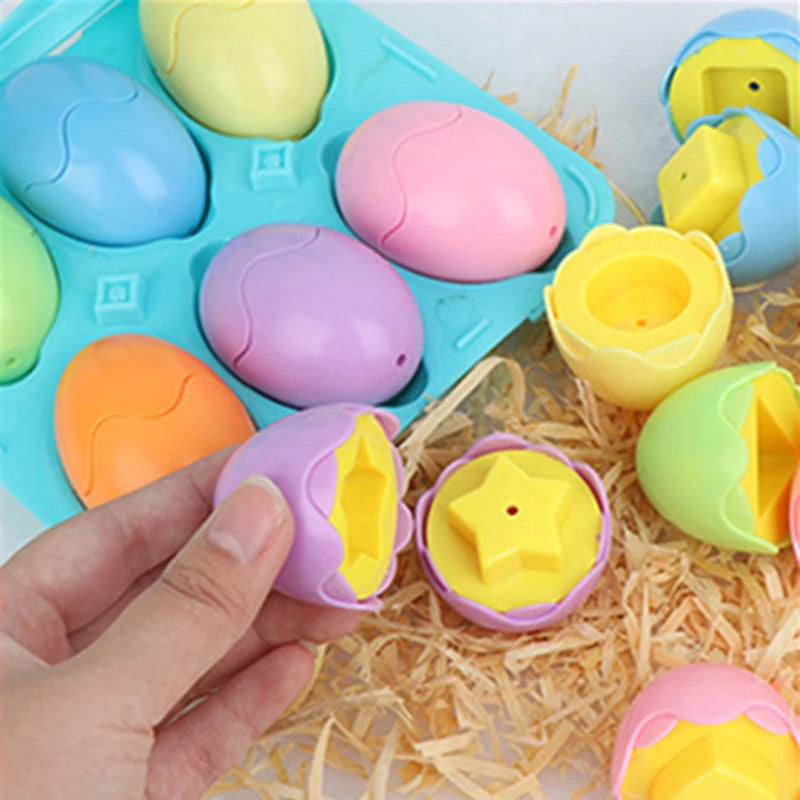 Montessori Eggs Toys For Kids Smart Egg Sorter Puzzle Shape Matching Games Baby Educational Learning Toys For Child Easter Gift
