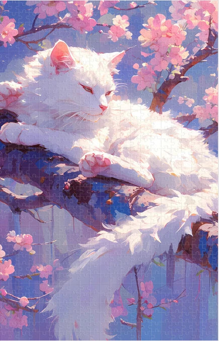 Cartoon Bagged Puzzle Adult 1000 Pieces Animals Cat Wolf Whale Dreamy Decorative Painting Hand- Assembled Gifts Minimalist Bag