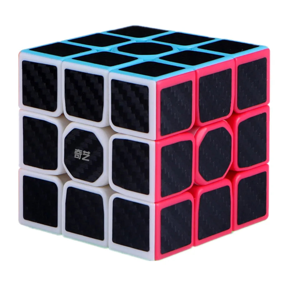 QIYI Cube 2x2 3x3 4x4 5x5  Pyramid Maple leaf Carbon Fiber Sticker Speed Magic Cube Puzzle Toys For Children Kids Gift Toy