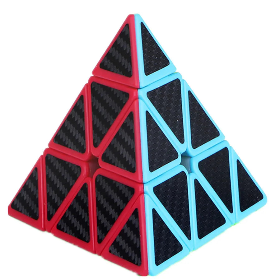 QIYI Cube 2x2 3x3 4x4 5x5  Pyramid Maple leaf Carbon Fiber Sticker Speed Magic Cube Puzzle Toys For Children Kids Gift Toy
