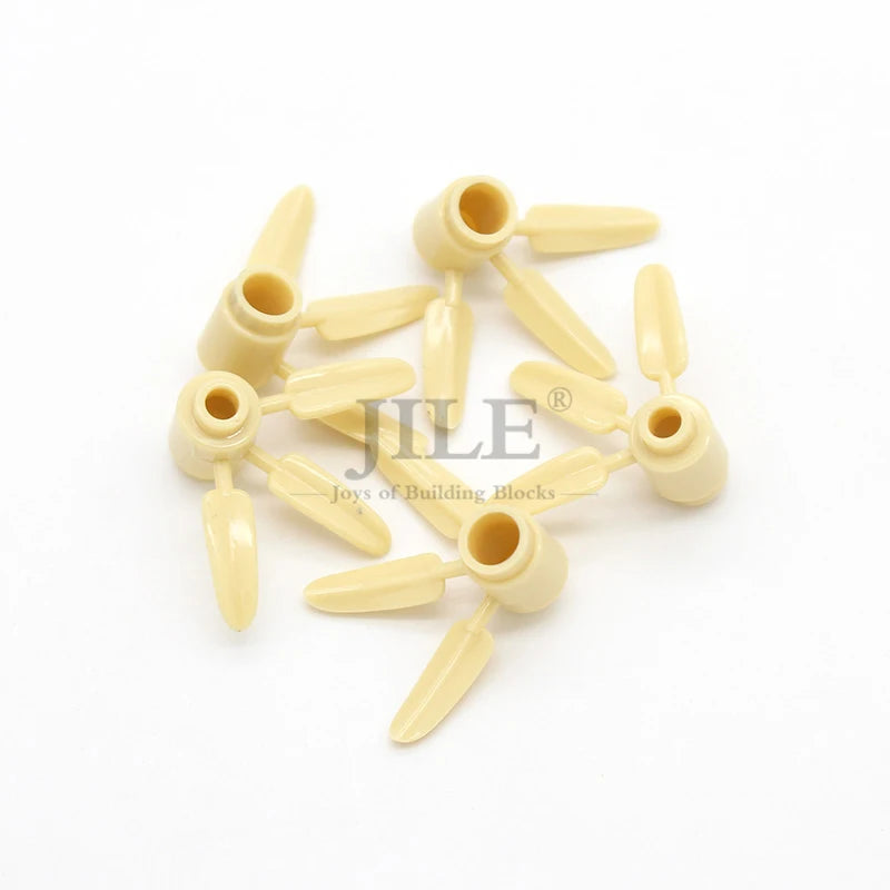 110pcs MOC DIY Building Blocks Plant Brick Round 1x1 with 3 Bamboo Leaves Tree Compatible 30176 Children Figures Plastic Toys