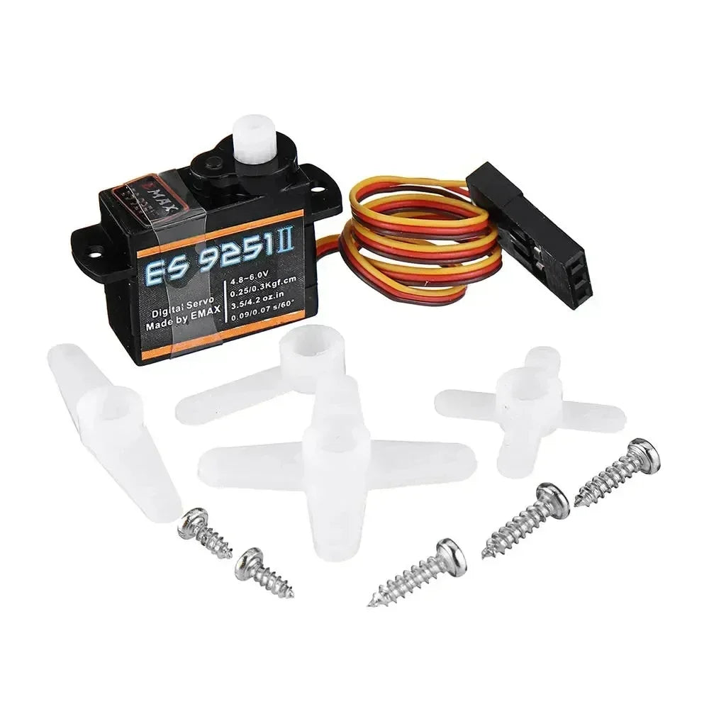 EMAX New ES9051 ES9251 4.3g/2.5G Digital Servo Motor Plastic Gear 0.8kg Torque for 3D F3P Airplanes