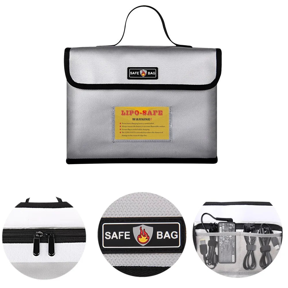 LiPo Battery Portable Fireproof Safety Bag Explosion Proof Fire Resistant Charging Sack Battery Safe Bag For Battey waterproof