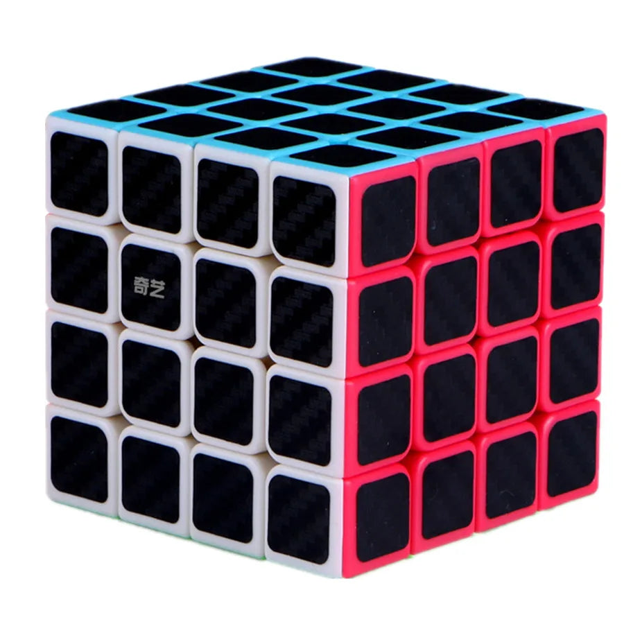 QIYI Cube 2x2 3x3 4x4 5x5  Pyramid Maple leaf Carbon Fiber Sticker Speed Magic Cube Puzzle Toys For Children Kids Gift Toy