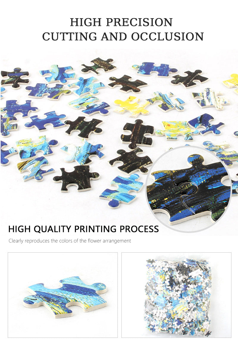 70*50cm Adult Puzzle 1000 Pieces Paper Jigsaw Puzzles London Night Famous Paintings Series Learning Education Craft Toys Gifts