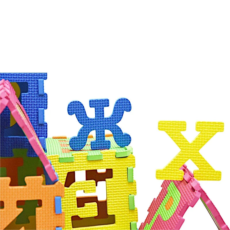 Russian Alphabet Mat Kids Play Cartoon EVA Learning Puzzle Toy Foam Interlocking Patchwork Floor Carpets 36 Pcs 14*14cm Big Size