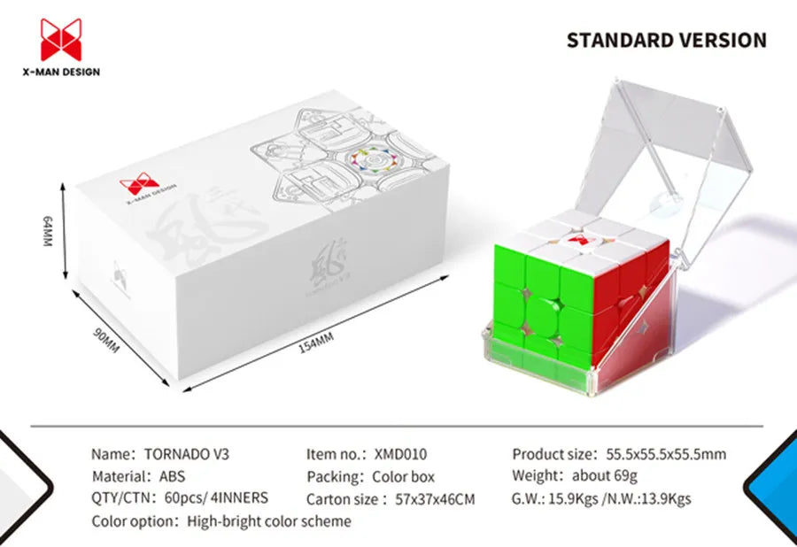 QiYi X-Man Tornado V3M 3x3 3 Versions Magnetic Magic Speed Cube Qiyi XMD Tornado V3 M Puzzle Toys For Gift