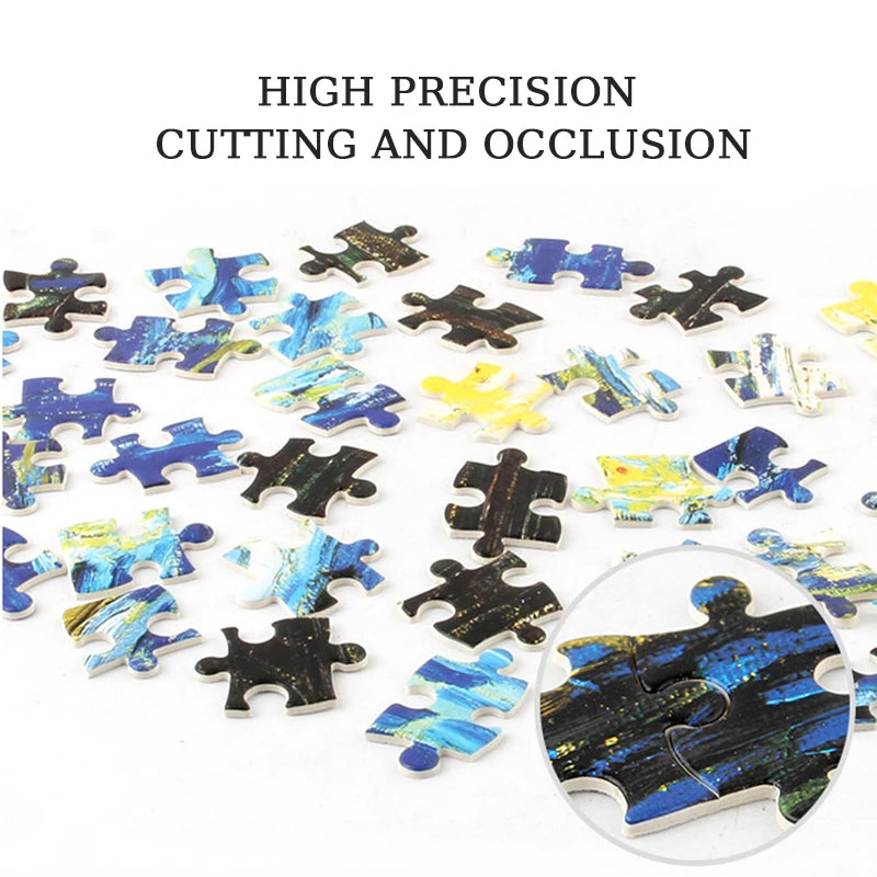70*50cm Adult Puzzle 1000 Pieces Paper Jigsaw Puzzles London Night Famous Paintings Series Learning Education Craft Toys Gifts