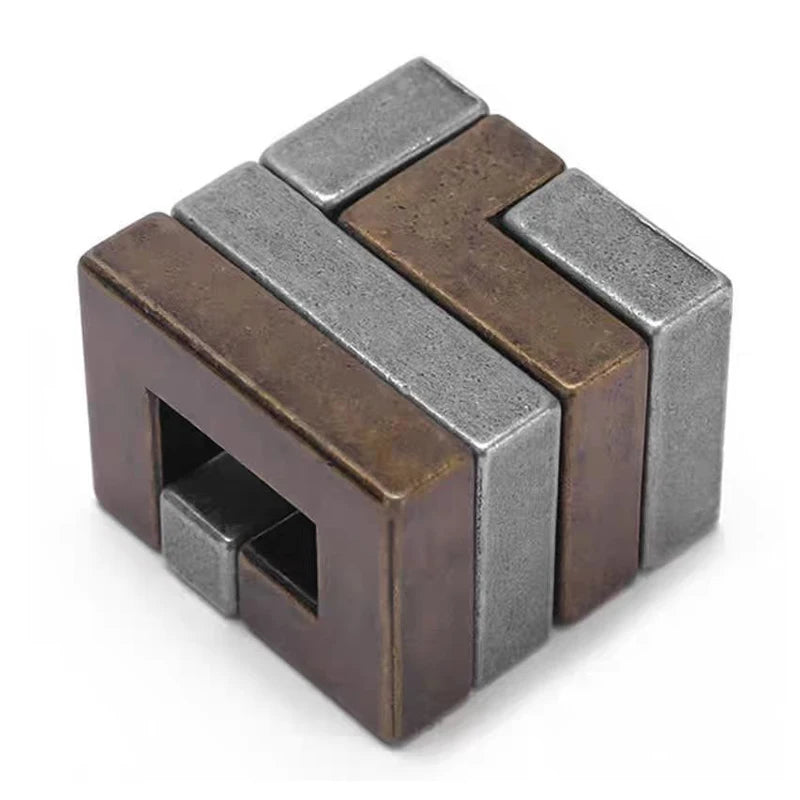 Magic Difficult Brain Teaser IQ Test Metal Puzzle Toy Mind Challenge Unlock Interlocking Educational Gifts For Kids Boys Girls