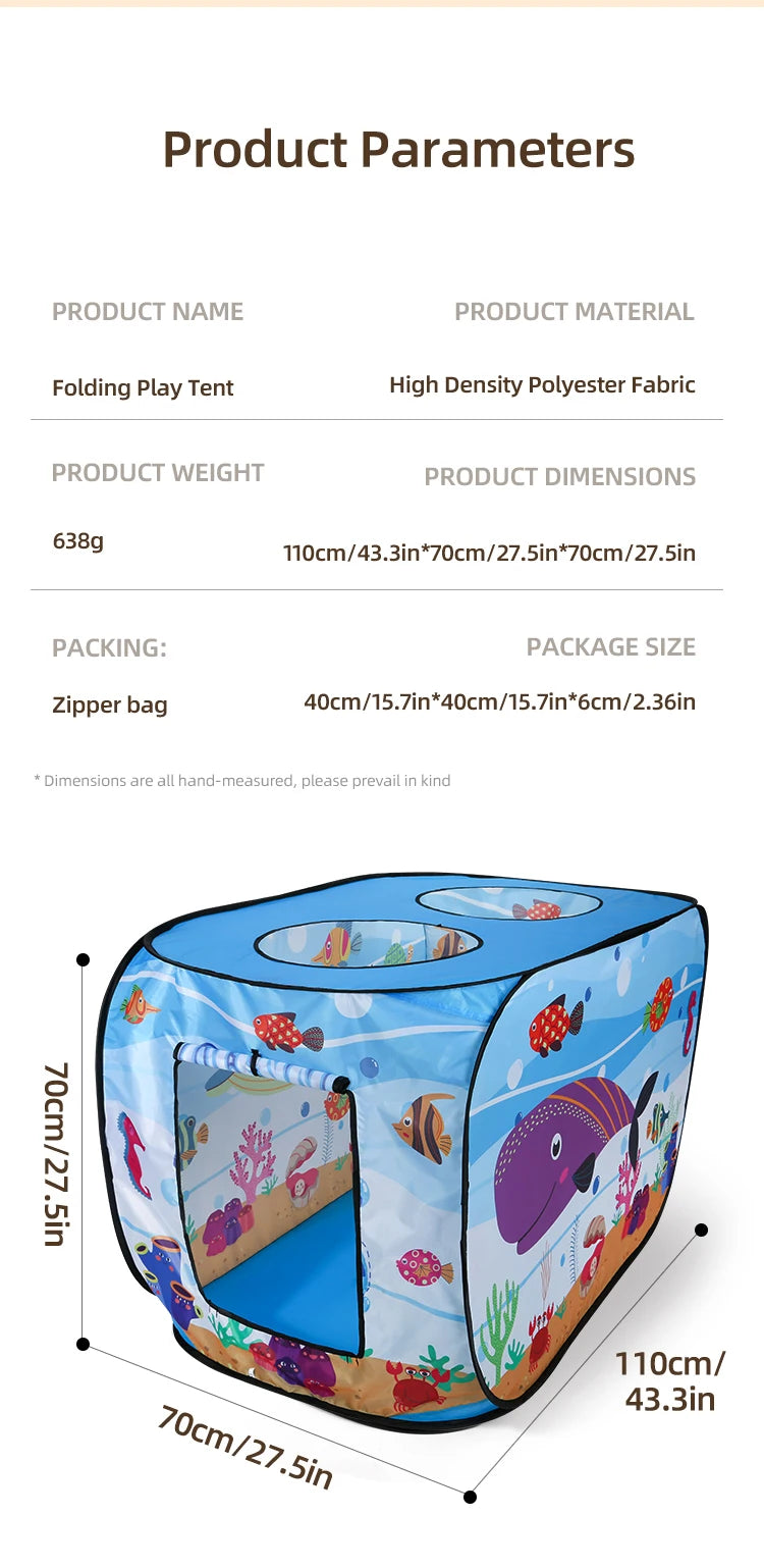 Car Tent Indoor and Outdoor Baby Game Park No Installation Foldable Baby Early Education Toys