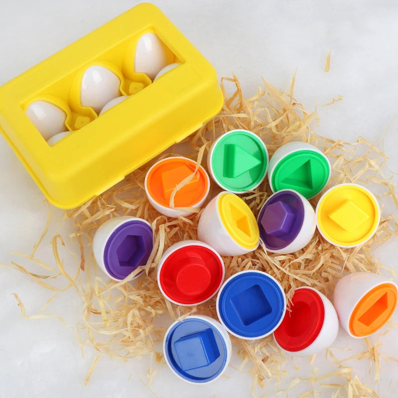 Montessori Eggs Toys For Kids Smart Egg Sorter Puzzle Shape Matching Games Baby Educational Learning Toys For Child Easter Gift