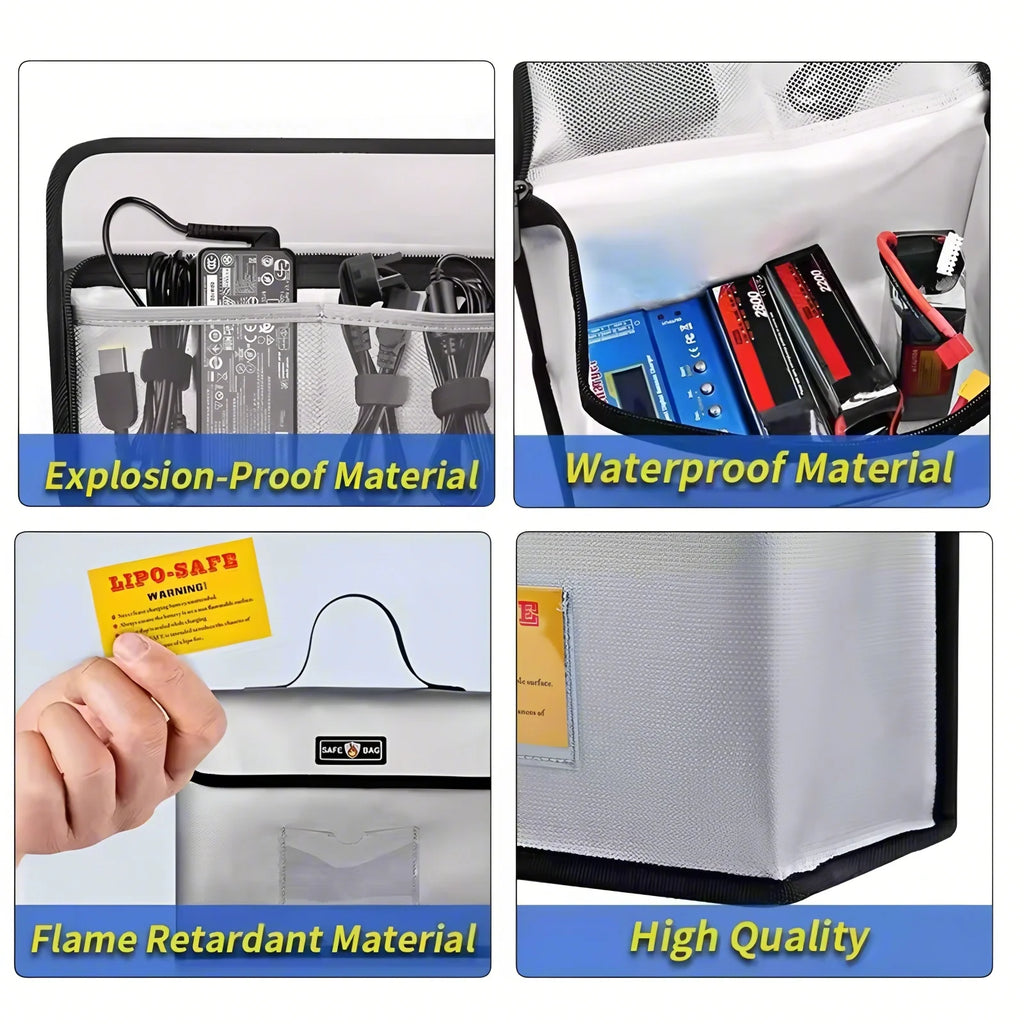 LiPo Battery Portable Fireproof Safety Bag Explosion Proof Fire Resistant Charging Sack Battery Safe Bag For Battey waterproof