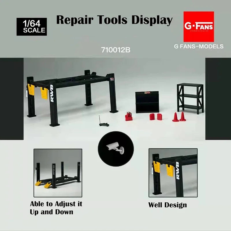 G-FANS 1:64 Diorama Garage LED lights Apple store Model Shop