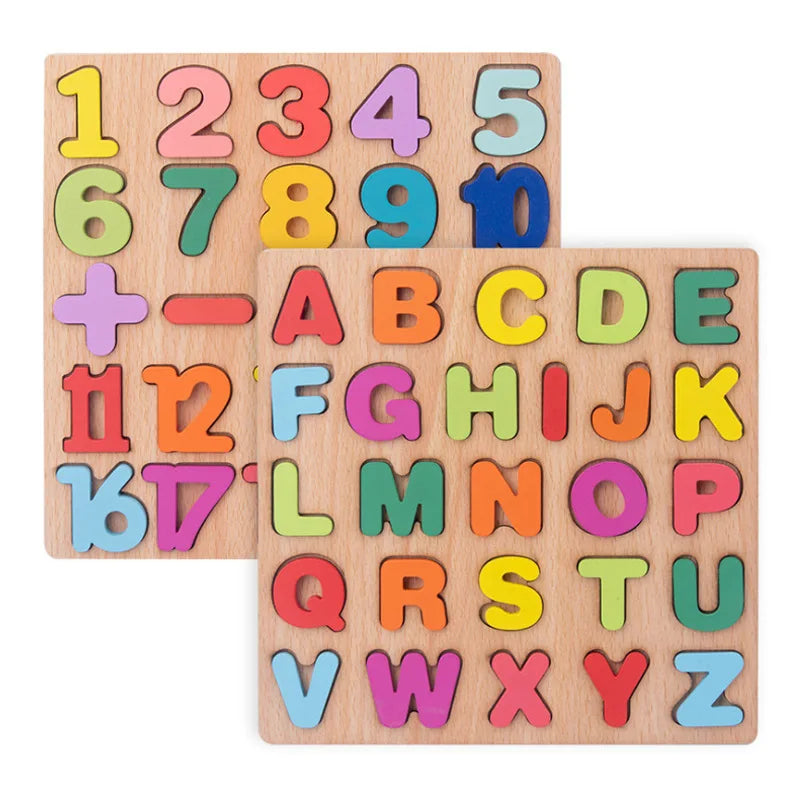 Baby Wooden Montessori Puzzle Child Game Wooden Puzzle 3D Cartoon Animal Puzzle Babies Toys Puzzles For Kids 1 2 3 Year Old