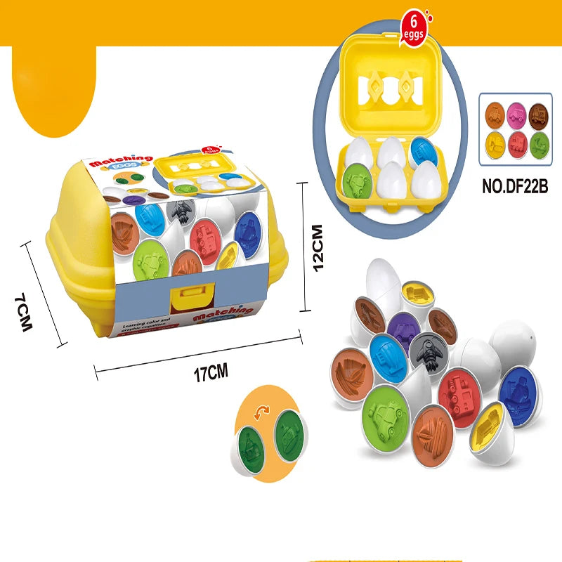 Montessori Eggs Toys For Kids Smart Egg Sorter Puzzle Shape Matching Games Baby Educational Learning Toys For Child Easter Gift