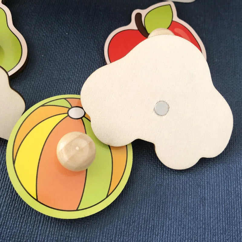 Baby Wooden Montessori Puzzle Child Game Wooden Puzzle 3D Cartoon Animal Puzzle Babies Toys Puzzles For Kids 1 2 3 Year Old