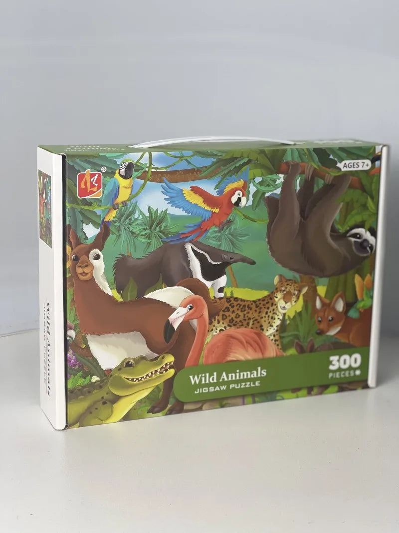 35*42cm Adult 300PCS Paper Jigsaw Puzzle Dinosaur Underwater Worlds Hot Air Balloon World Map Coast Port Entertainment Toy