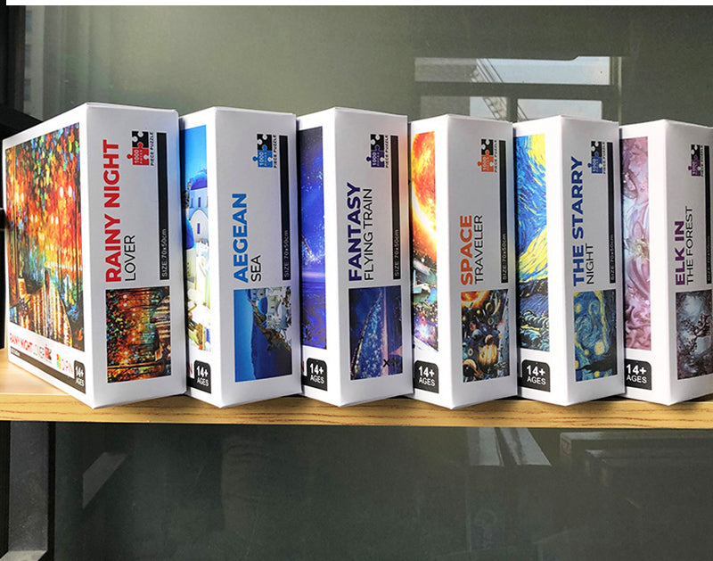 70*50cm Adult Puzzle 1000 Pieces Paper Jigsaw Puzzles London Night Famous Paintings Series Learning Education Craft Toys Gifts
