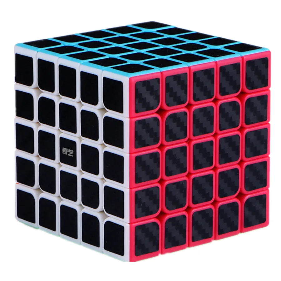QIYI Cube 2x2 3x3 4x4 5x5  Pyramid Maple leaf Carbon Fiber Sticker Speed Magic Cube Puzzle Toys For Children Kids Gift Toy