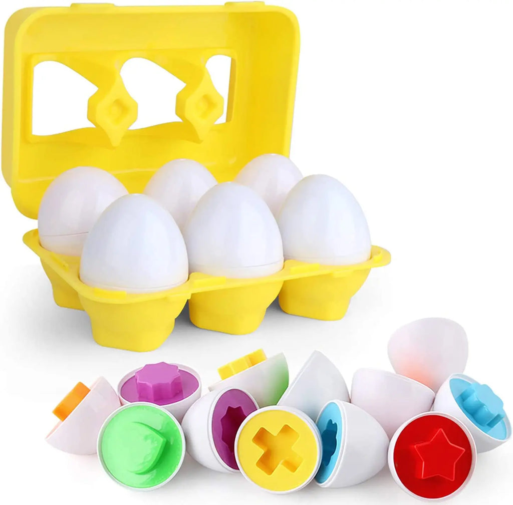 Montessori Eggs Toys For Kids Smart Egg Sorter Puzzle Shape Matching Games Baby Educational Learning Toys For Child Easter Gift