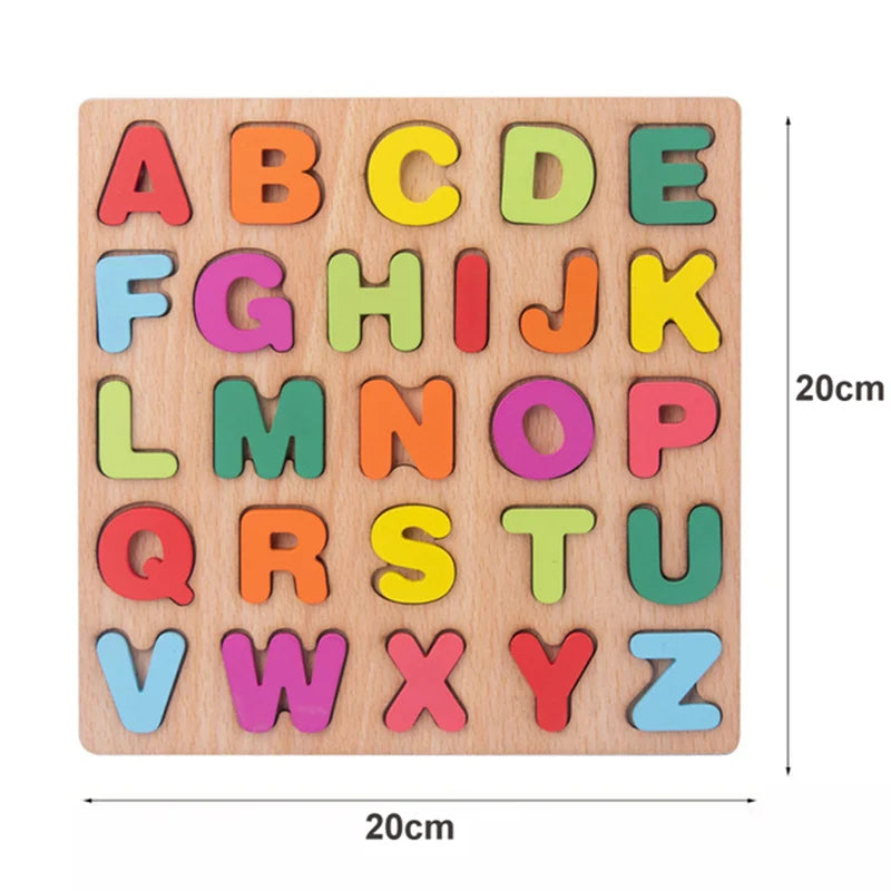 Baby Wooden Montessori Puzzle Child Game Wooden Puzzle 3D Cartoon Animal Puzzle Babies Toys Puzzles For Kids 1 2 3 Year Old