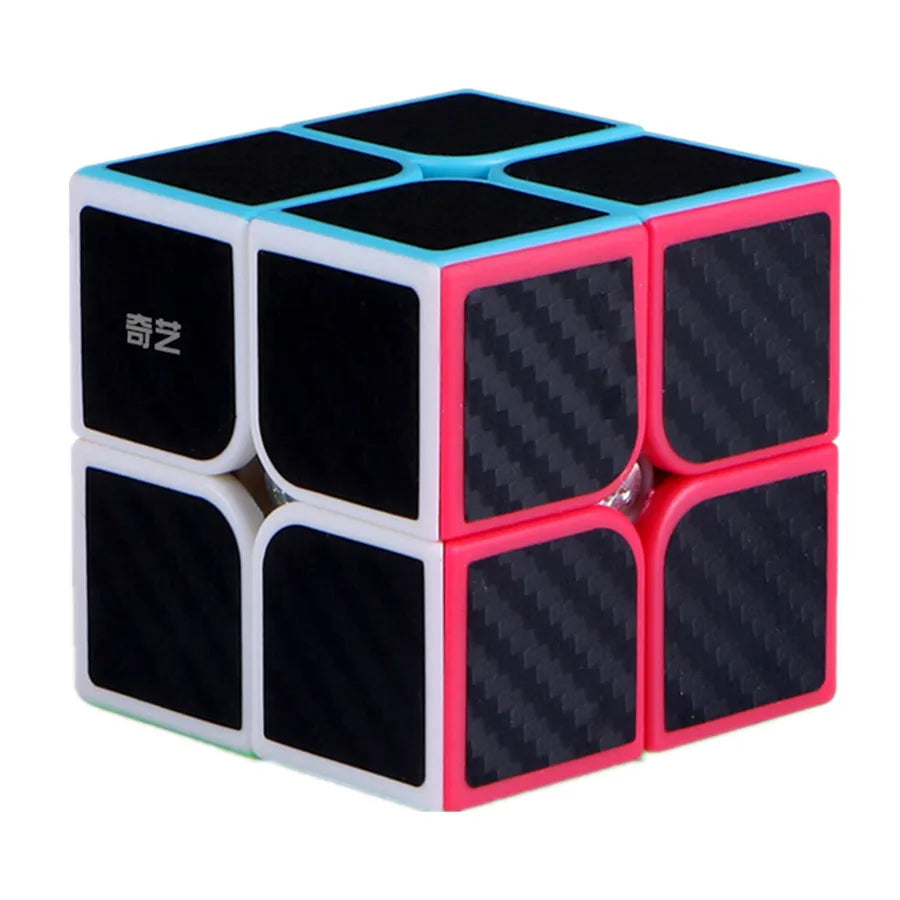 QIYI Cube 2x2 3x3 4x4 5x5  Pyramid Maple leaf Carbon Fiber Sticker Speed Magic Cube Puzzle Toys For Children Kids Gift Toy