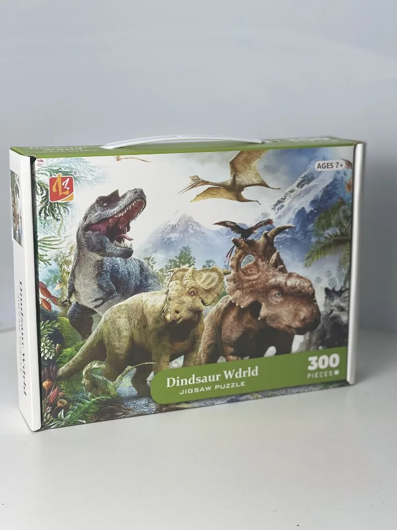 35*42cm Adult 300PCS Paper Jigsaw Puzzle Dinosaur Underwater Worlds Hot Air Balloon World Map Coast Port Entertainment Toy