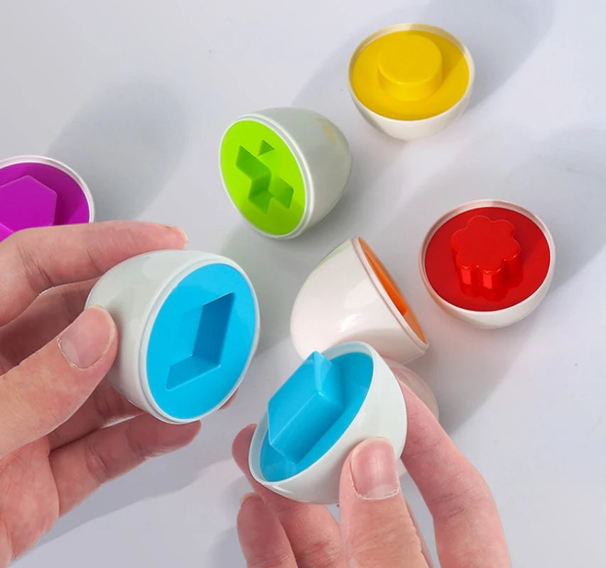 Montessori Eggs Toys For Kids Smart Egg Sorter Puzzle Shape Matching Games Baby Educational Learning Toys For Child Easter Gift