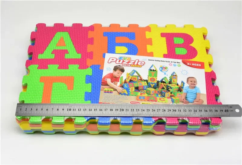 Russian Alphabet Mat Kids Play Cartoon EVA Learning Puzzle Toy Foam Interlocking Patchwork Floor Carpets 36 Pcs 14*14cm Big Size