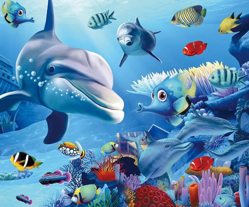 35*42cm Adult 300PCS Paper Jigsaw Puzzle Dinosaur Underwater Worlds Hot Air Balloon World Map Coast Port Entertainment Toy
