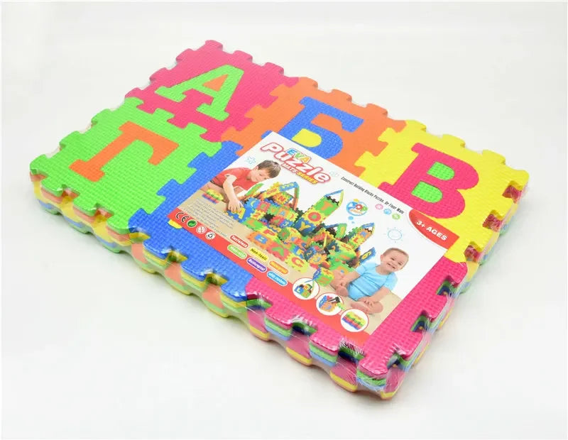 Russian Alphabet Mat Kids Play Cartoon EVA Learning Puzzle Toy Foam Interlocking Patchwork Floor Carpets 36 Pcs 14*14cm Big Size