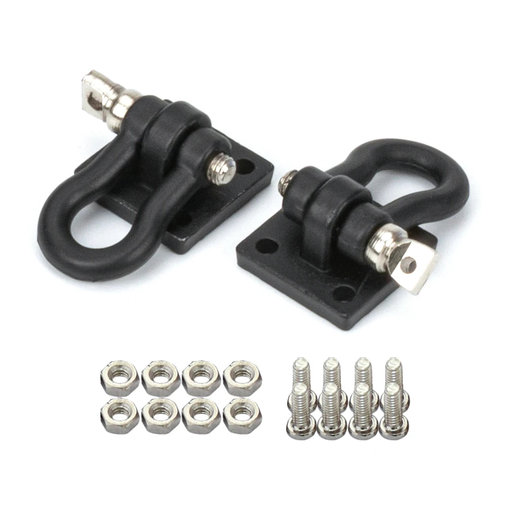 1/10 Scale Metal Tow Hook D-ring Winch Anchor Shackle Chain Recovery Tool for RC Crawler Car Axial SCX10 III  TRX4 TRX6