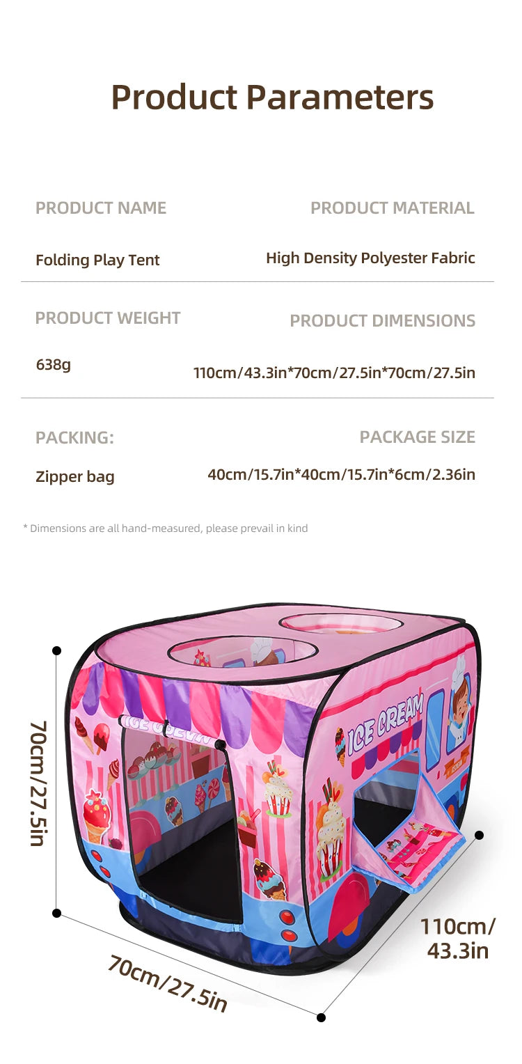 Car Tent Indoor and Outdoor Baby Game Park No Installation Foldable Baby Early Education Toys