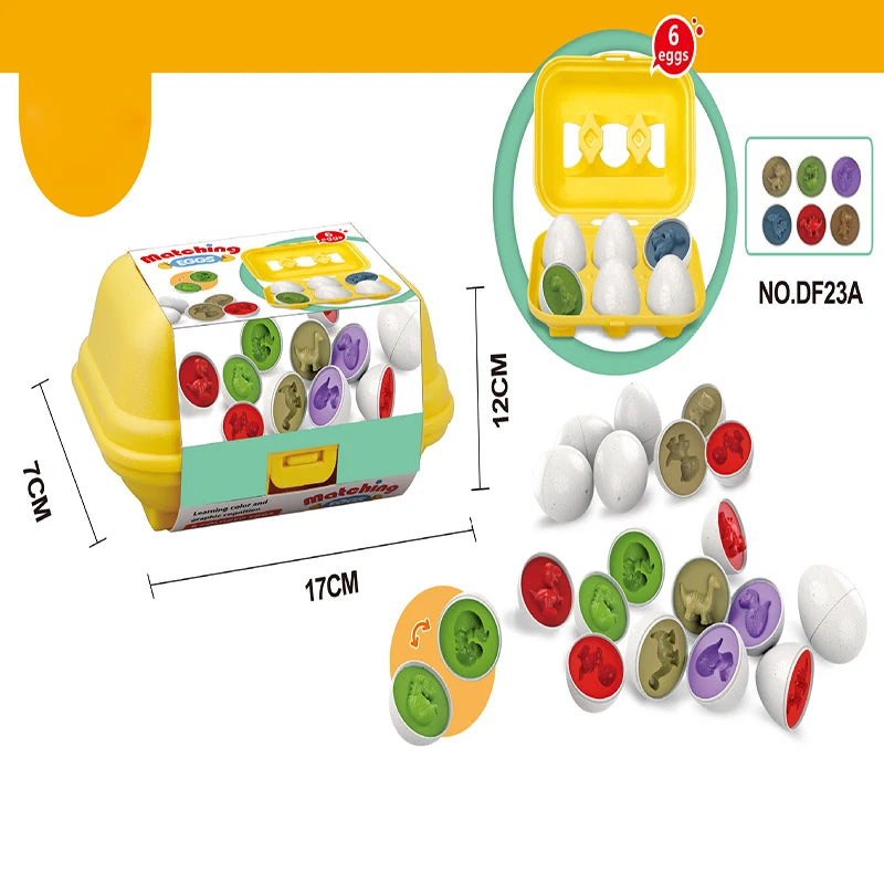 Montessori Eggs Toys For Kids Smart Egg Sorter Puzzle Shape Matching Games Baby Educational Learning Toys For Child Easter Gift