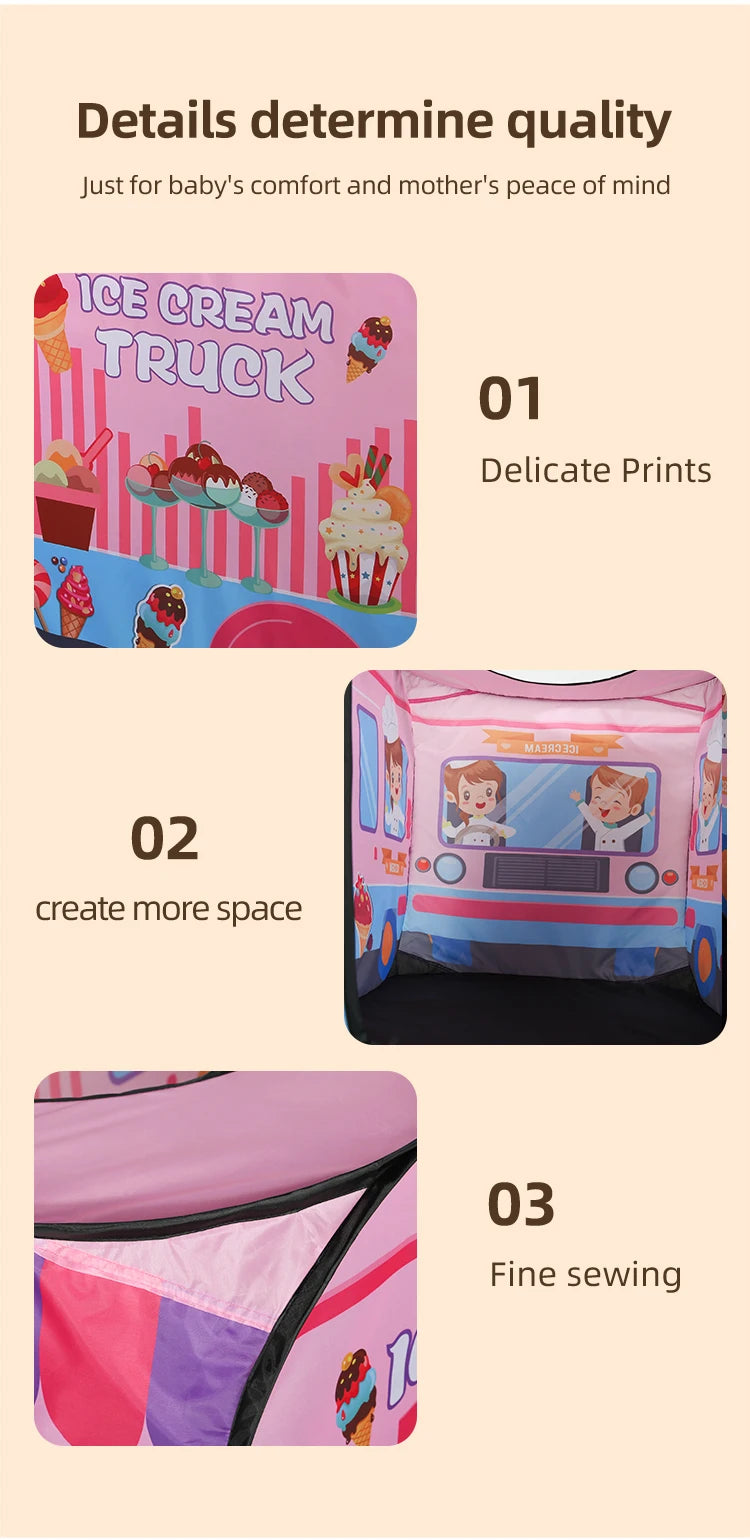 Car Tent Indoor and Outdoor Baby Game Park No Installation Foldable Baby Early Education Toys