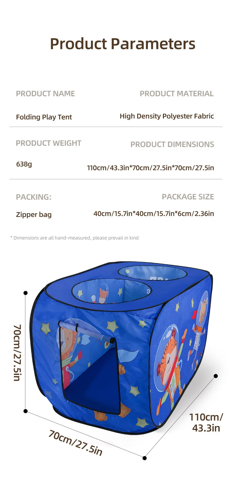 Car Tent Indoor and Outdoor Baby Game Park No Installation Foldable Baby Early Education Toys