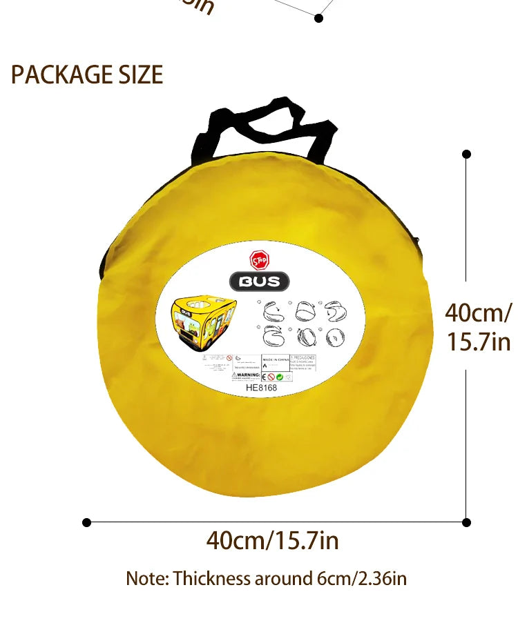 Car Tent Indoor and Outdoor Baby Game Park No Installation Foldable Baby Early Education Toys