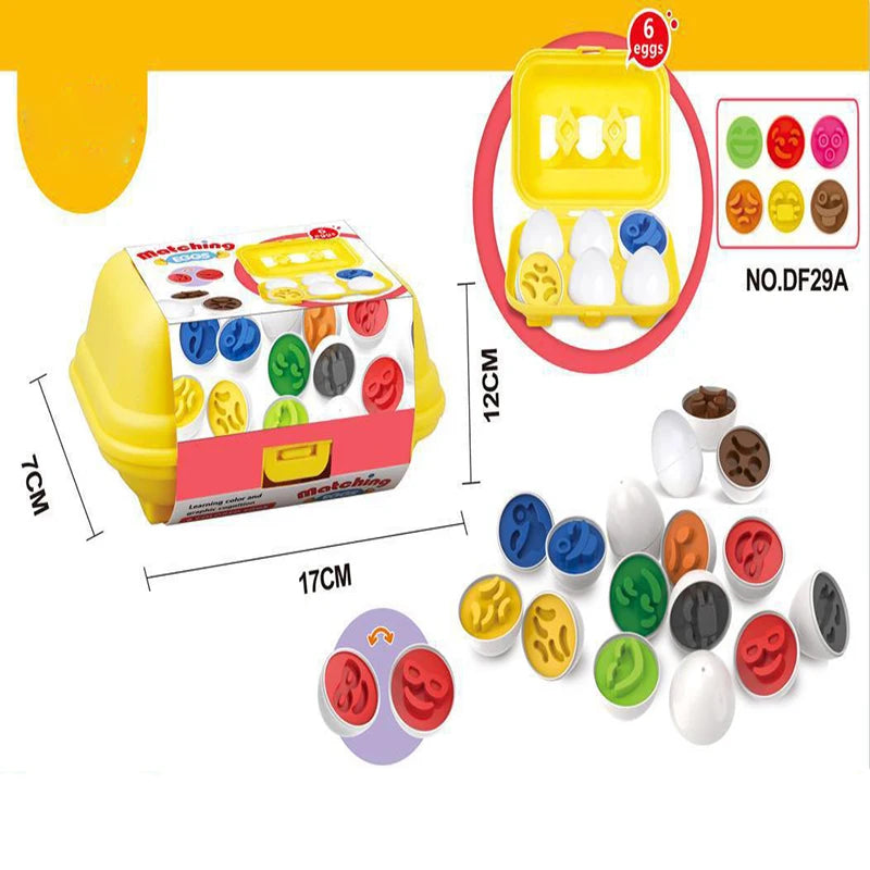 Montessori Eggs Toys For Kids Smart Egg Sorter Puzzle Shape Matching Games Baby Educational Learning Toys For Child Easter Gift